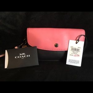 Coach Clutch Pink in Colorblock